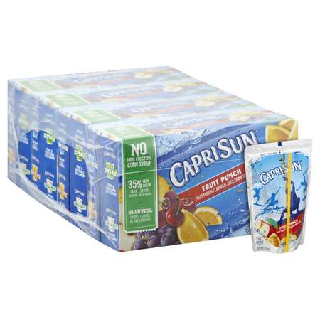CAPRI SUN Beverage Fruit Punch 6 fl. oz., PK40 10087684002046